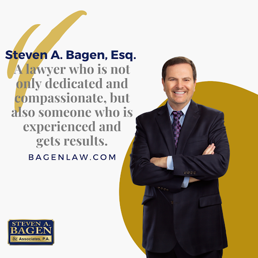 Steven A. Bagen image with quote "A lawyer who is not only dedicated and compassionate, but also someone who is experiences and gets results".
