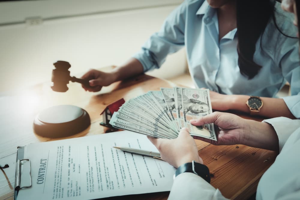 Attorney receiving legal fees from the client